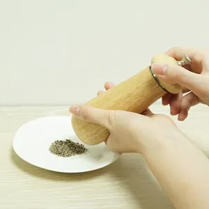 [Holar] Taiwan Made Modern Mushroom Design Wooden Salt And Pepper Mill Crusher For Black Peppercorn