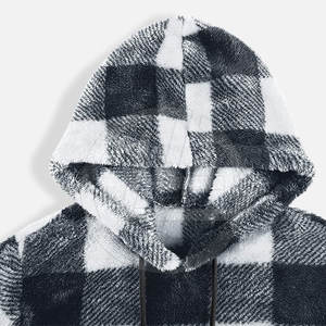 Stylish Men's Sherpa <b>Fleece</b> Hoodie-Solid Winter Design <b>Thick</b> <b>Fleece</b> Lightweight & Breathable Loose Fit Customizable - Product Image 3