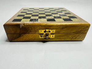 ชุดกระดานหมากรุกไม้แบนทำมือสุดหรูสำหรับผู้ใหญ่และเด็ก - Product Image 4