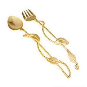 Handmade Salad Máy Chủ Cái Nhìn Mới Lá Thiết Kế Flatware Dao Kéo New Salad Máy Chủ Cho Phục Vụ Thực Phẩm Mới Thiết Kế Salad Nĩa Và Muỗng - Product Image 4