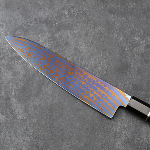 Premium VG10 High Carbon Stainless Steel Ultra <b>Sharp</b> 8" Chef <b>Knife</b> Burned Blue Blade Ebony Wood Handle Razor <b>Sharp</b> <b>Kitchen</b> <b>Knife</b> - Product Image 4