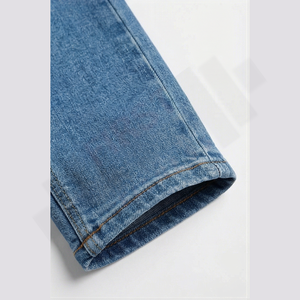 Nouveauté 2025, jean décontracté pour homme, prix bas, denim délavé, pantalon droit, coupe régulière, 100% coton, service OEM - Product Image 6