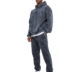 Survêtement d'hiver lavé à l'acide de haute qualité pour hommes pull décontracté 100% coton grande taille confortable et élégant - Product Image 1