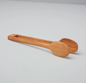 Teak oval <b>Tong</b> Small Wood Toaster <b>Tongs</b> with Anti-slip Design premium Kitchen <b>Tongs</b> for Serving Cooking <b>Toast</b> and BBQ - Product Image 2