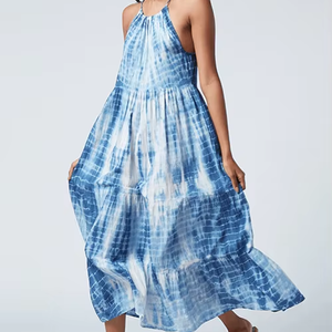 Handcrafted Tie Dye Cotton <b>Dress</b> for Women Loose Fit Ethnic Resort Wear <b>Summer</b> Casual Beach <b>Dress</b> - Product Image 1