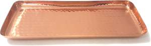 Bandeja de servicio de cobre 100% de grado alimenticio Fabricante Mayorista de artesanías hechas a mano de La India 100% bandeja de cobre puro forma rectangular - Product Image 4