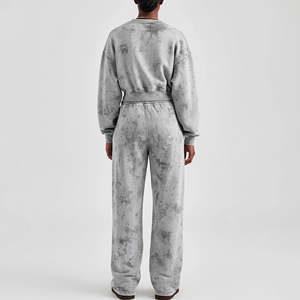 Ensemble de survêtement à capuche pour femme en coton 100% respirant brodé Streetwear OEM/ODM Vente chaude Hiver - Product Image 2