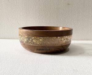 Bol à salade en résine époxy écologique de qualité supérieure, ensemble créatif de vaisselle pour fruits et dîner, bols en bois décoratifs - Product Image 6