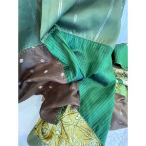 Pañuelo de Seda 100% Vintage, Estampado y Bordado con Diseño de Pradera, Estilo Kantha, Largo, para Primavera/Invierno, para Chicas - Product Image 5