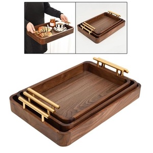 Bandeja para servir comida de boda de diseño fantástico, bandeja de madera y metal de calidad de lujo para accesorios de cocina al precio más barato - Product Image 5