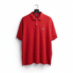 Hombres Turn Down Collar Polos Boys Street Drop Shoulder Polo T Shirt Hombres Verano Mid Weight Baggy Polo Shirt - Product Image 2