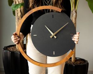Large Open Frame Metal <b>Wall</b> <b>Clocks</b> with <b>Vintage</b>-inspired Designs and Rustic Charm for Country Homes - Product Image 5