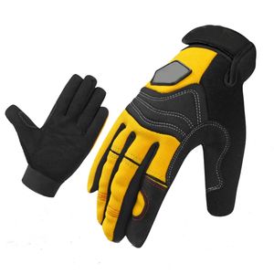 Gants de travail en cuir TPR résistants aux chocs pour hommes et femmes, gants de sécurité résistants aux chocs pour la conduite, la construction et les travaux en chantier - Product Image 1
