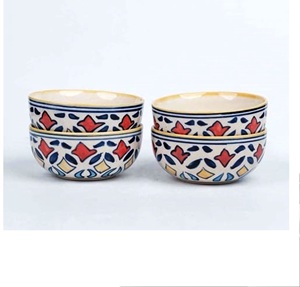 Blue Ceramic <b>Handmade</b> Serving Bowl Plates With Customization Glossy Finished <b>Handmade</b> Kitchenware & Dinnerware - Product Image 6