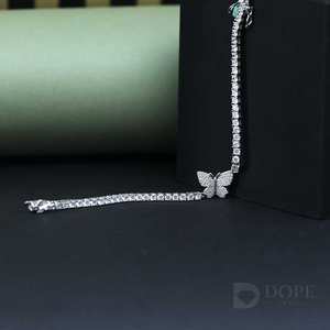 สร้อยข้อมือเพชร2.5CT รูปผีเสื้อสำหรับสุภาพสตรีสีทอง18kt ล้วนพร้อมดีไซน์สุดพิเศษทันสมัยสำหรับเป็นของขวัญวันเกิด - Product Image 2