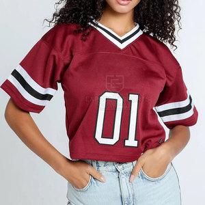 Top Corto de Fútbol Americano para Mujer, Nuevo Estilo, con Logotipo Personalizado, Transpirable, para Venta en Línea - Product Image 4