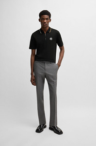 Camisa Deportiva Casual de Negocios para Hombre, Personalizada, de Secado Rápido, 220g, Algodón Estructurado, Media Cremallera, Manga Corta, Tejido Sólido - Product Image 3