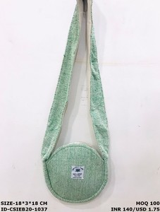 กระเป๋าคลัทช์สายเดี่ยวผ้าปอใช้ได้ทั้งชายและหญิงมีสไตล์สุดพิเศษเป็นมิตรกับสิ่งแวดล้อมอย่างยั่งยืนผ้าคอตตอนซับในลายพระจันทร์ครึ่งกล่อง - Product Image 5