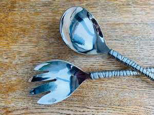 Antique Design Stainless Steel Salad Servers Salad Tools Perfect For Gift <b>Hamper</b> Hotel And Resort From India - Product Image 5