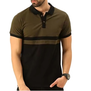 Chemise décontractée pour homme en tissu tricoté à séchage rapide, manches courtes, coton et polyester, avec logo personnalisé uni - Product Image 1