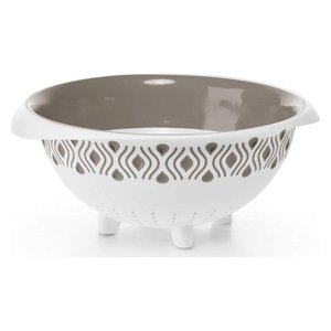 TOSCA Dove Grey Plastic <b>Colander</b> (28cm) by Stefanplast <b>Colanders</b> & <b>Strainers</b> Product Category - Product Image 1