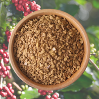 100% café instantané lyophilisé pur FD106 extrait de robusta naturel en vrac corps léger goût amer moyen caféiné