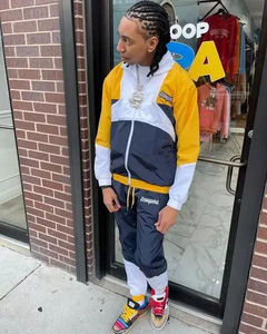 Oem กางเกงวอร์มไนลอนบุรุษแบบกําหนดเองและชุดมีซิปมีฮู้ดขนาดใหญ่หลายสีซ้อนชุดวอร์มเบรกเกอร์ - Product Image 6