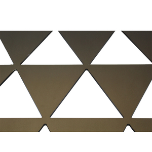 Panel de Pared Cortina de Aluminio Perforado con Corte Láser CNC, Triangular, Anodizado en Bronce con PVDF, Tamaño Personalizado para Separación de Espacios en Exteriores - Product Image 6