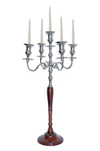 Bougeoir fait main en aluminium unique de bougeoir avec le finissage en laiton naturel pour la décoration de table - Product Image 6