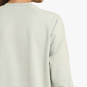 Nueva llegada de las mujeres Raglan bordado Terry cuello redondo sudadera 300g tela peso impresión Digital invierno Casual mangas completas - Product Image 6