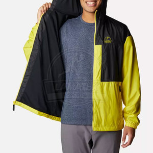 เสื้อกันลมมีฮู้ดสำหรับผู้ชายเสื้อกันลมมีโลโก้ด้านหน้าสำหรับฤดูหนาว - Product Image 4