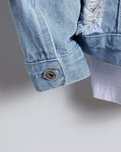 Nouveau design de vêtements personnalisés veste en jean à la mode pour hommes manteaux élégants veste de course en jean avec impression au dos veste coupe-vent - Product Image 6