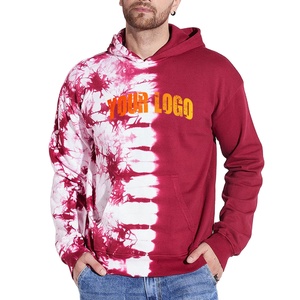 Sudadera Cómoda para Hombre con Capucha Ajustable, Diseño Único Personalizado de Dos Tonos con Tinte Anudado, Estilo Urbano - Product Image 1