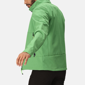 Men's Stand Collar Windbreaker Waterproof Jacket with <b>Zip</b> Pockets for Casual and Sport Use - Product Image 3