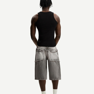 Pantalones cortos para mujer, novedad de verano, pantalones cortos de mezclilla de pierna recta para mujer con agujeros, pantalones de calle con bordes ásperos con personalidad para mujer - Product Image 3