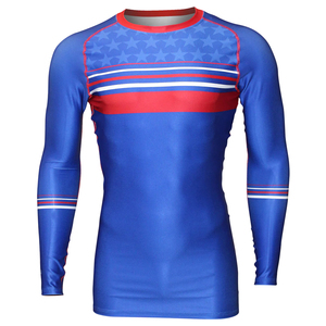 Nouveau Rash Guard Hommes Sublimation Imprimé Spandex Gym Surf Plongée Compression Chemises En Gros avec 100 Bonne Qualité et Design - Product Image 3