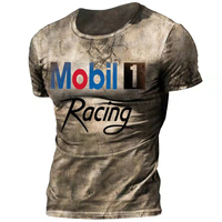 Ringer Trendy Brand 100% Camiseta de algodón de gran tamaño para hombres LOGOTIPO personalizado Gráfico impreso Camiseta con estilo para hombres