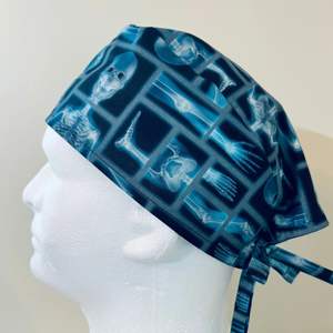 Unisex <b>Scrub</b> Cap Cotton Soft Touch Printed Choice Tie <b>Back</b> Feature Wholesale Bulk Uniforms Vet Tech Beautician Supply <b>Scrub</b> Caps - Product Image 1