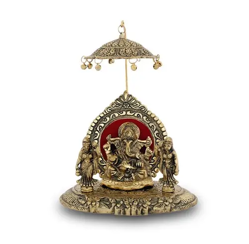 금속 Riddhi Siddhi Ganesh 동상 힌두교 코끼리 힌두교 Ganesh 하나님의 성공과 행운을 홈 장식 선물