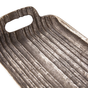 Vente en gros de plateau de service rectangulaire en métal et aluminium coulé de qualité supérieure pour la maison, le restaurant et l'hôtel ont une fonction décorative - Product Image 3
