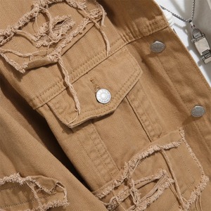 Veste en gros de haute qualité pour hommes Personnaliser les vestes en denim de coton biologique pour hommes Jeans à capuche délavés décontractés Vestes pour hommes - Product Image 4