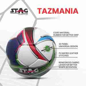 ลูกฟุตบอล Stag Iconic Tazmania ขนาด 5 ผลิตด้วยเทคโนโลยี Thermal Bonded น้ำหนักเบา ทนทาน เหมาะสำหรับการฝึกซ้อม น้ำหนัก 0.4-0.42 กก. - Product Image 2