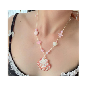 Collier coquillage fait main avec coquillages naturels de l'océan Bijoux de plage élégants pour les cadeaux de festivals de style estival et les acheteurs en gros - Product Image 3