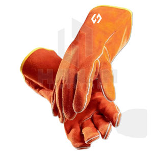 Guantes de soldadura de puño largo ignífugos de Pakistán para soldadura MIG y guantes de seguridad de protección codo a mano - Product Image 2