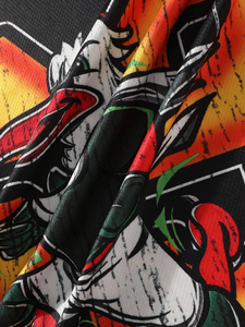 T-shirt imprimé vintage lavé à l'acide pour hommes 100% impression numérique en coton doux fabriqué au Pakistan produit tendance - Product Image 6