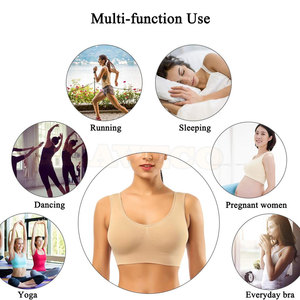 Soutien-gorge de sport pour femmes de qualité supérieure, maintien élevé, respirant, grande taille, logo frontal, sans couture - Product Image 6