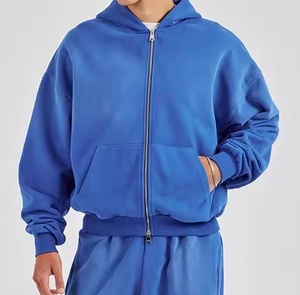 Sweat-shirt avec logo personnalisé en coton vierge polaire épais délavé à l'acide Sweat-shirt à capuche pour hommes - Product Image 6