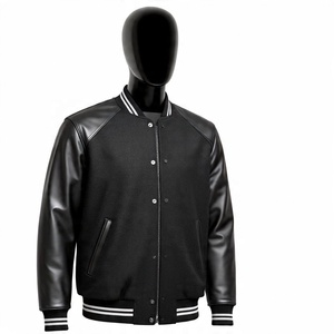 Veste de baseball varsity à manches longues pour homme avec logo personnalisé 2025, impression personnalisée, couleur et taille personnalisées, service de vente en gros OEM - Product Image 4