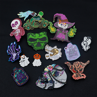 Badge en émail métallique personnalisé sur le thème de l'horreur pour collectionneurs, événements, souvenirs et boutiques de cadeaux