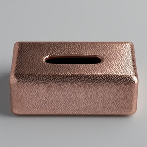 Boîte à mouchoirs décorative en métal sophistiquée avec un design durable fait à la main pour une utilisation élégante à la maison et au bureau - Product Image 4
